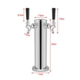 thumbnail image 4 of Beer Tower  Beer Dispensing  Home Beer Tower  Bar Beer Tower Dual Taps Stainless Steel Draft Beer Tower Dispense Drinking  Faucet For Home Bar Pub Use, 4 of 8