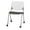 White Back, Brownstone Seat, variant on KFI Studios KOOL Armless Stacking Chair with Casters, White Back, Light Gray Seat