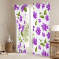 thumbnail image 3 of Manfei Purple Blossoms Blackout Curtains Set of 2 (52x84 Each) for Kids Children,Spring Graden Window Curtains,Chic Floral Flowers Curtains and Drapes,Microfiber Bedroom Decor, 3 of 6