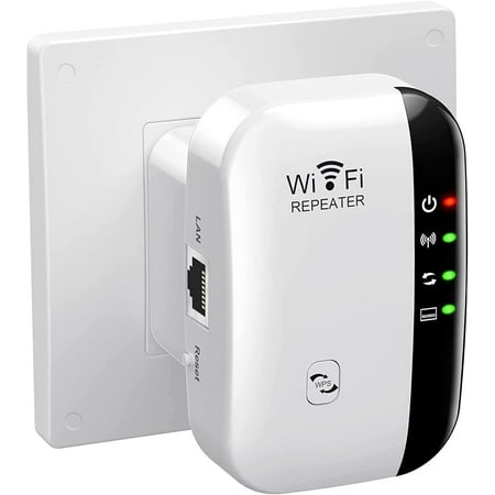 WiFi Extender Signal Booster Up to 3000sq.ft and 30 Devices, WiFi Range Extender, Wireless Internet Repeater, Long Range Amplifier with Ethernet Port, Access Point, Alexa Compatible