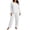 White, variant on vdgthytj Plus Size Loungewear Sets for Women Ribbed Long Sleeve Crewneck Tops Straight Leg Pants Fall Sleepwear 2 Piece Outfits(X-Large,White)