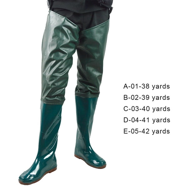 Destyer Fishing Trousers Waist Length Trouser Waterproof Shoe Wading Pant  Overalls Green 42 