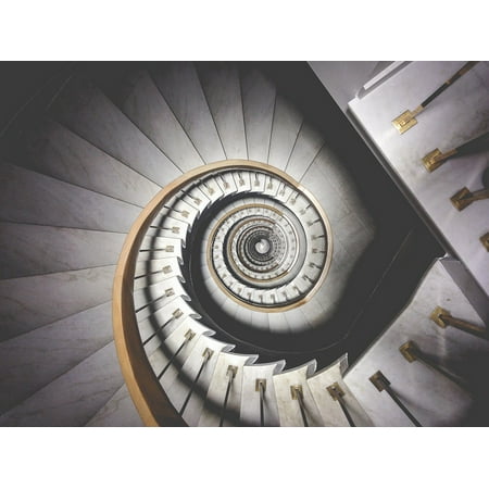 Canvas Print Design Staircase Spiral Stairway Architecture Stretched Canvas 10 x