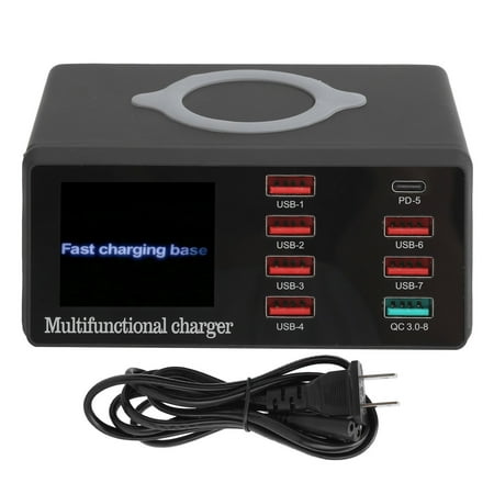100W Mulitiports Mobile Phone Charging Station LED Display for Samsung/Huawei/iPhone