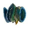 thumbnail image 2 of 6 discos de cristal de cuarzo pulido hechos de geodas de ágata como colgantes para el verde, 2 of 7