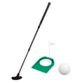 thumbnail image 3 of Putter de Golf con copa y bandera, ayuda para la práctica de Putting de Golf ligera telescópica con pelota de dos vías para jardín de césped Negro, 3 of 8
