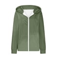 thumbnail image 4 of Womens Lightweight Active Long Sleeve Hoodies Casual Zip Up Sweatshirts Relaxed Fit Fall Jackets Coat with Pockets, 4 of 6