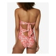 thumbnail image 2 of O'NEILL Women's Red Floral Stretch Adjustable Tie One Piece Swimsuit Juniors L, 2 of 3