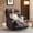 coffee color, variant on Studyset Extra Wide PU Leather Manual Recliner Chair with Massage & Heat, 27 in Seat, 400 lb Capacity - Thick Padded Arms/Back, Cup Holders, Side Pocket, Footrest