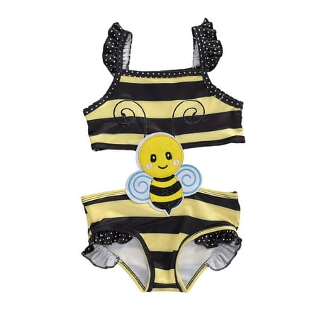 

Binpure Baby Girl s One-Piece Swimsuit Animal Patterned Dot Striped Swimwear