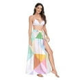 thumbnail image 2 of FORMRS Womens Beach Sarong Semi-Sheer Bikini Wrap Skirt Swimsuit Cover-ups, Abstract Geometric, 2 of 7