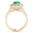 thumbnail image 7 of 1.25 Ct Halo Antique Design Emerald & Diamond Engagement Ring - 14K Gold, 7 of 7