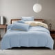 thumbnail image 1 of Juegos de colcha y cubrecama para todas las estaciones: juego de cama de 4 piezas, sábanas lavables de color liso, funda nórdica y fundas de almohada, sábanas de algodón lavado., 1 of 9