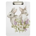 thumbnail image 2 of FMSHPON Easter Lavender Rabbits Clipboard Hardboard Wood Nursing Clip Board and Pull for Standard A4 Letter 13x9 inches, 2 of 8