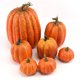 thumbnail image 2 of Yuarrent 7 piezas de decoración de calabaza artificial para Halloween, diseño de decoración de , fotografía, fiesta, comedor, cocina Kits de decoración para fiestas Amarillo, 2 of 6