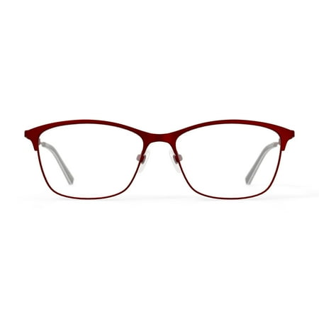 Love Ellen DeGeneres Womens Touro Prescripton Eyeglasses with Case, Matte Burgundy