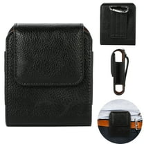 Allytech Holster for Samsung Galaxy Z Flip 3 Case with Keychain, Vegan PU Leather Belt Clip Holster Pouch Holder Waist Carrying Hanging Bag Magnetic Closure Case for Galaxy Z Flip 3 5G 2021, Black