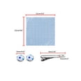 thumbnail image 3 of INSPIRE CHIC Corbata de lunares para hombres, juego de clip de corbata, gemelos, pañuelo de bolsillo para negocios y bodas color azul cielo, 3 of 6