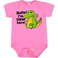 thumbnail image 3 of Inktastic Hello I'm New Here with Cute Baby Alligator Boys or Girls Baby Bodysuit, 3 of 5
