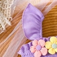 thumbnail image 5 of Coerni Toddler Baby Girl Easter Outfit Birthday Bell Bottom Overall Ruffle Romper Spring Clothes Jumpsuit Knitted Sweater Overalls, 5 of 8
