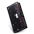 thumbnail image 5 of Allytech Wallet Case for Samsung Galaxy S24 Plus - Glitter Leather Stand Multiple Cards Holder Hand Wrist Flip Folio Cover Stand - Black, 5 of 8