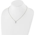 thumbnail image 3 of Solid 14K White Gold Lab Grown Diamond VS/SI GH, Cross Pendant Necklace - 18" Chain, 3 of 7
