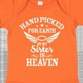 thumbnail image 4 of Inktastic Handpicked for Earth by My Sister in Heaven with Angel Wings Boys or Girls Baby Bodysuit, 4 of 5