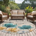 thumbnail image 4 of Watercolor Flowers Round Area Rug 7Ft Washable Circle Rugs for Dorm Laundry Room, Vintage Tulips Floral Barn Doors Wood Grain Non-Slip Carpet Floor Mats Indoor Outdoor Carpet Runner Home Decor, 4 of 8