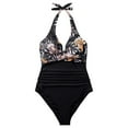 thumbnail image 1 of Dvkptbk Maillot de Bain une Pièce pour Femmes Combinaison avec Maillot de Bain Imprimé Multicolore Maillot de Bain Ajusté et Rassembleur Maillots de Bain pour Femmes, 1 of 3
