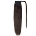 thumbnail image 2 of MY-LADY Women Clip in Ponytail Thick 100% Remy Human Hair Extensions Warp Around One piece Hairpiece Straight, 2 of 9