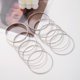 thumbnail image 3 of Xiao Hua Pulseras delicadas para mujer, pulseras de capas de moda, regalos apilables para mujer, 10 piezas, plateadas H, 3 of 4