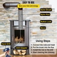 thumbnail image 5 of VEVOR Chimney Sweep Kit 26FT, Chimney Brush 315 Inch Chimney Brush Rod Kit 8 Rods with Nylon Flexible Rods ., 5 of 9