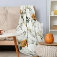 thumbnail image 3 of Watercolor Pumpkin Throw Blanket Fall Autumn Flower Outdoor Decorative Orange Flowers Blanket Farmhouse Harvest Decor for Home Sofa Bed Couch, 3 of 6