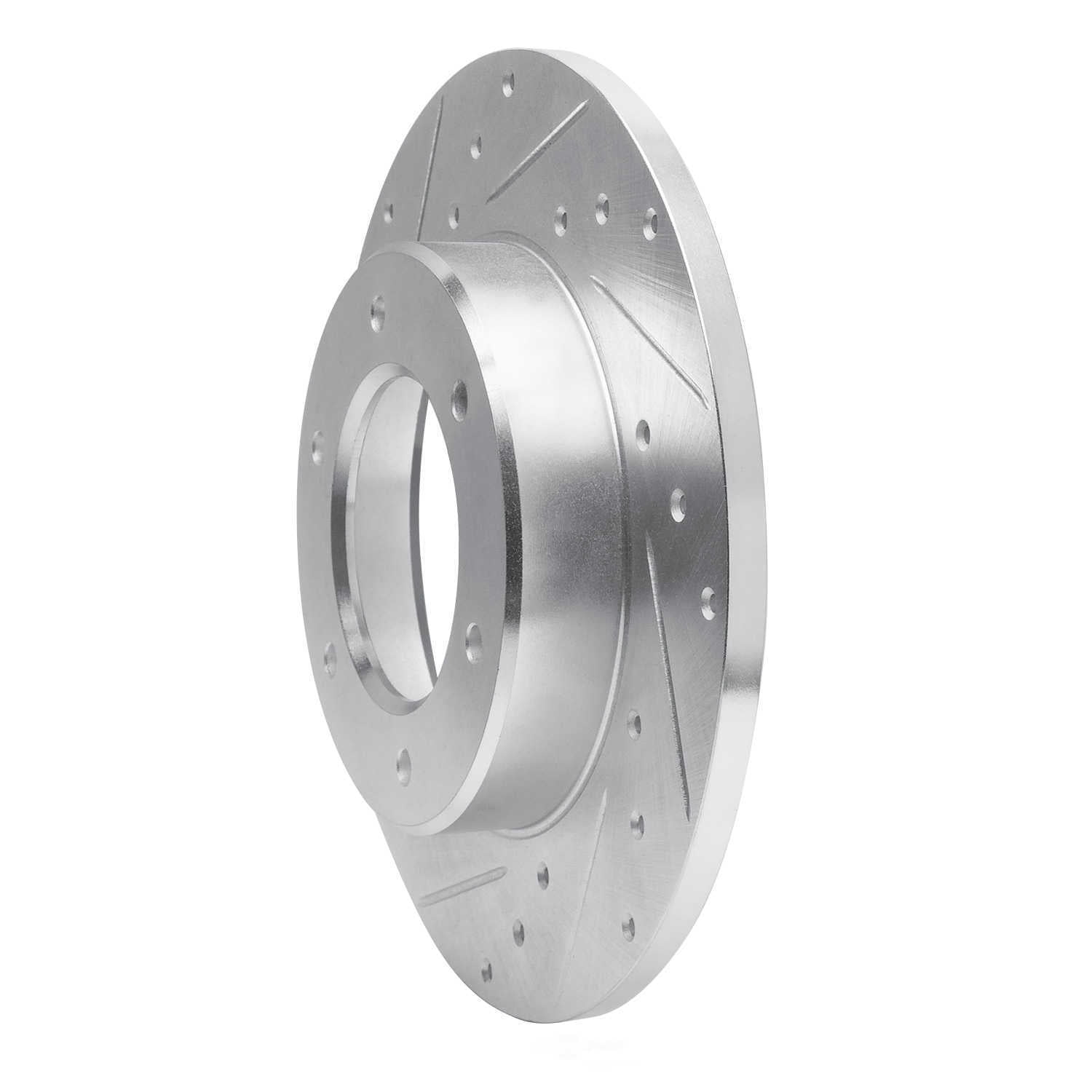 Dynamic Friction Company 631-76093L DFC Brake Rotor - Drilled And Slotted - Silver