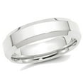 thumbnail image 1 of Mens Platinum Wedding Band Ring Beveled Edge 6mm, 1 of 5