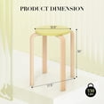 thumbnail image 3 of Songqin Stackable Bentwood Stools Set of 4, 18-Inch Height Backless Counter Chairs with Round Top, Anti-Slip Felt Pad, Portable School Stool for Dining Room, Kitchen, Classroom, Assorted Color, 3 of 18