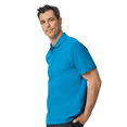 thumbnail image 4 of Gildan Softstyle Pique Polo for Adults, Modern Classic Fit, Short Sleeve Casual Polo Shirt, Sapphire, L, 4 of 5
