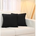 thumbnail image 3 of Mainstays Solid Texture Decorative Square Throw Pillow, 18" x 18", Black, 2 Pack, 3 of 4