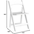 White Resin Plastic Folding Chair with Padding Seat Weight Capacity to