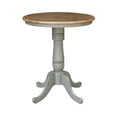thumbnail image 5 of 30'' Round Solid Wood Counter Height Pedestal Dining Table with 2 Emily Ladder Back Counter Height Stools in Distressed Hickory/Stone, 5 of 5
