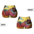 thumbnail image 5 of Kdxio Beautiful African Woman Print Workout Shorts for Women Seamless Soft Smooth Gym Yoga Scrunch Active Shorts, 5 of 9