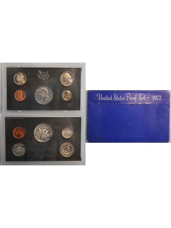 Collectible 1972 Proof Set - U.S. Mint 5-Coin Set - Classic Clad Proof Set