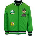 thumbnail image 1 of Nintendo Super Mario Chaqueta Bomber para Niños Varsity (Niños Pequeños y Grandes), Diseño de Luigi y Sapo, Tallas 418, 1 of 6