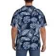 thumbnail image 3 of Pofeuu Tropical Leaves Print Mens Casual Short Sleeve Shirts Beach Summer Spread Collar Pocket Tops Men's Casual Short-sleeved Shirt-Medium, 3 of 5