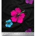 thumbnail image 1 of Soimoi Black polyester Crepe Fabric Floral Print Sewing Fabric Yard 42 Inch Wide, 1 of 3