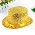 thumbnail image 2 of Niaviben Top Hat Flat Cap Sequin Hat Beanie Hat for Men Funny Hats Womans Hats Brimless Hats Gold 1 A, 2 of 4