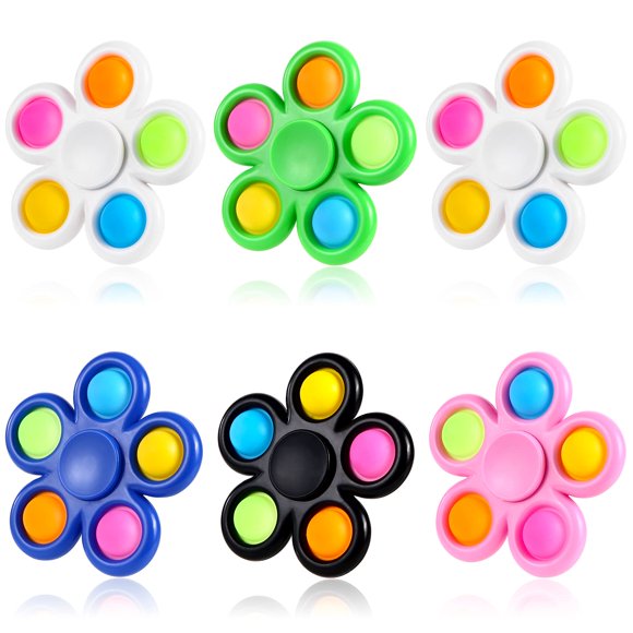 GOHEYI 6 Pack Fidget Spinners Toys for Kids, Fidget Toys Bulk Hand Spinner for Stress Relief, Party Favors for Kids Goodie Bag Stuffers, Birthday Return Gifts Kids Classroom Prizes