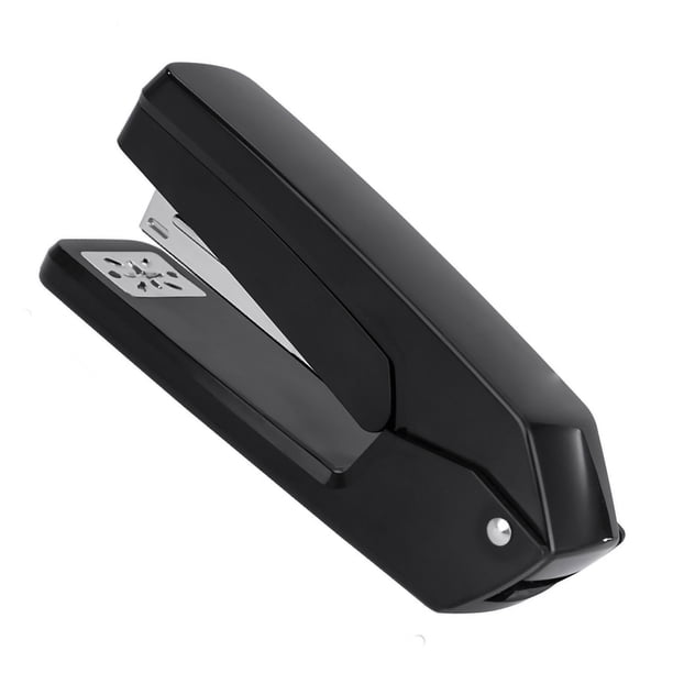 Grapadora oscilante Material metálico ABS 50 piezas Sujetador de papel Grapadoras de escritorio con capacidad de 20 hojas para oficina escuela Negro