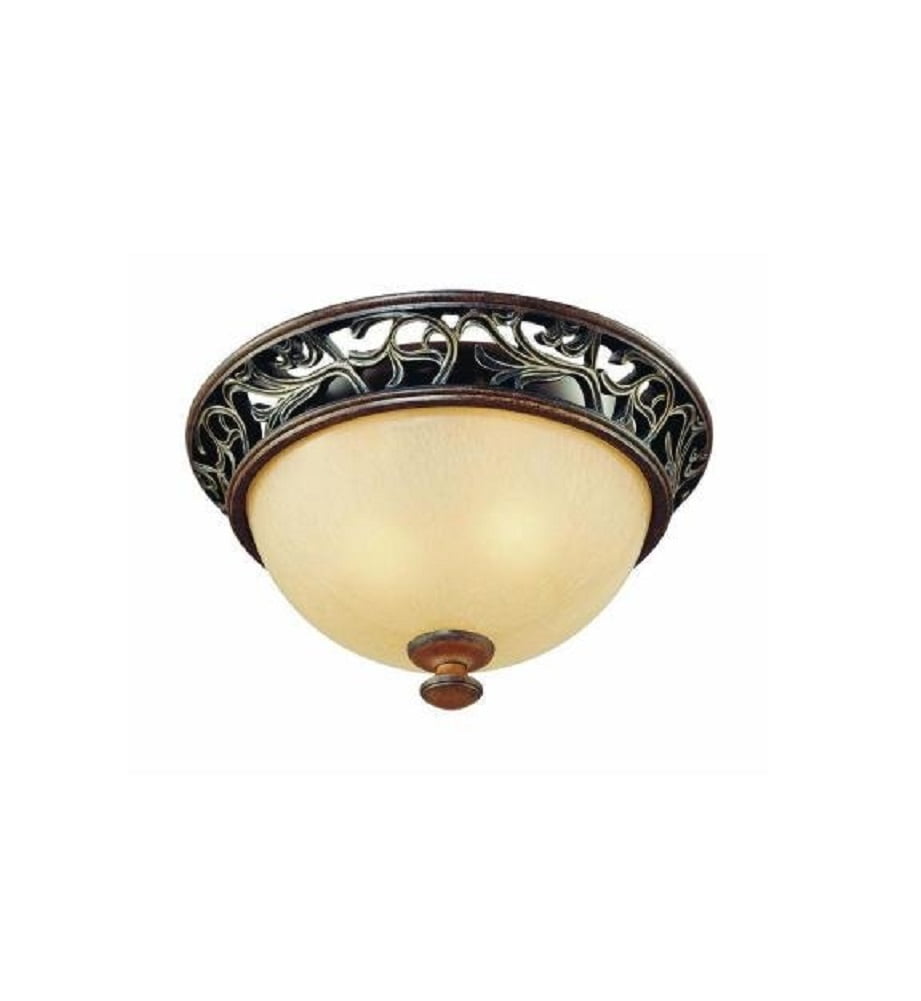 hampton bay caffe patina flush mount fixture