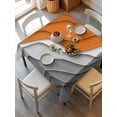 thumbnail image 2 of Orange Grey Ombre Suqare Tablecloth - 60 x 60 Inch, Modern Geometric Abstract Aesthetics Cream Waterproof & StainResistant Tablecloth, Oil-proof Table Cover for Dining/Party/Wedding/Camping/Buffet, 2 of 9